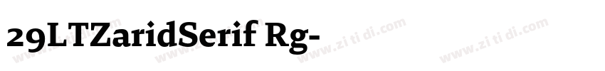 29LTZaridSerif Rg字体转换